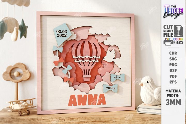 Baby Birth Announcement Laser Cut | CNC