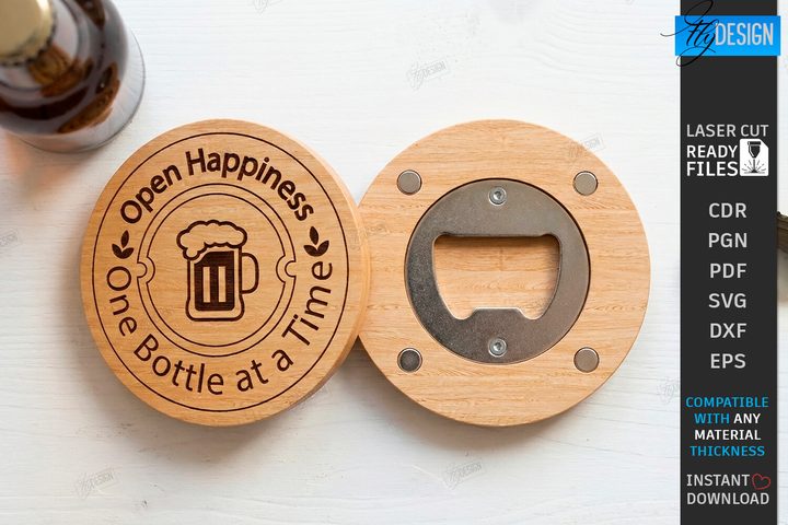 Beer Bottle Opener Laser Cut | Coasters