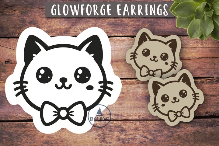 Cat Earrings Laser Engraving Files