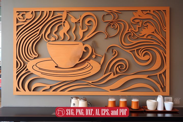 Coffee Shop Laser Cut Decor