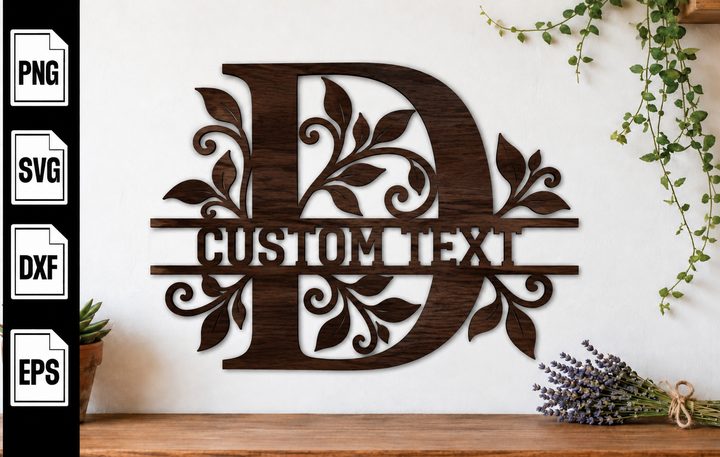 Custom Monogram Laser Cut Files, Letter