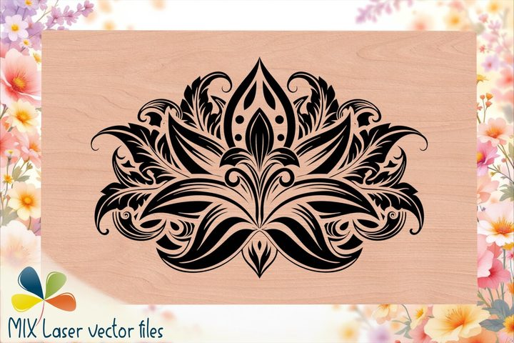 Floral Laser Engraving Template