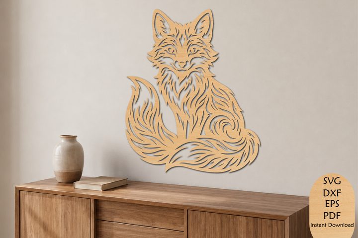 Fox Wall Art Laser Cut SVG