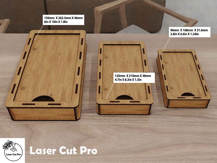 Jewelry Laser Cut Box Template REF008