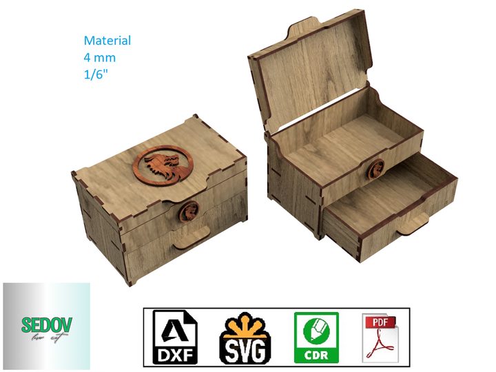 Laser Cut Board Games Box or Jewelry Box