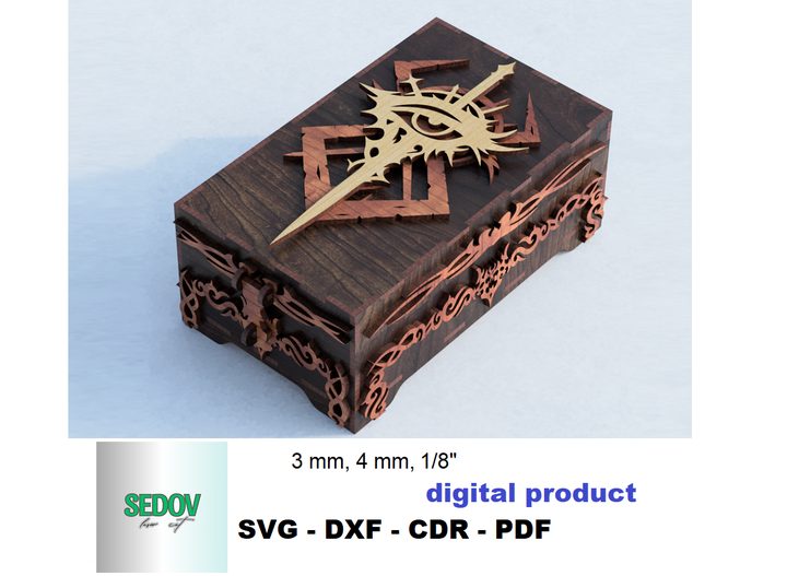 Laser Cut Dice Box Gothic Home Decor