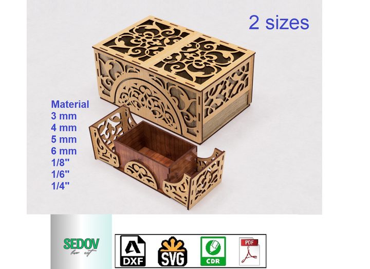Laser Cut Gift Box 2 Sizes