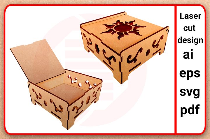 Laser Cut SVG Small Jewelry Box Template