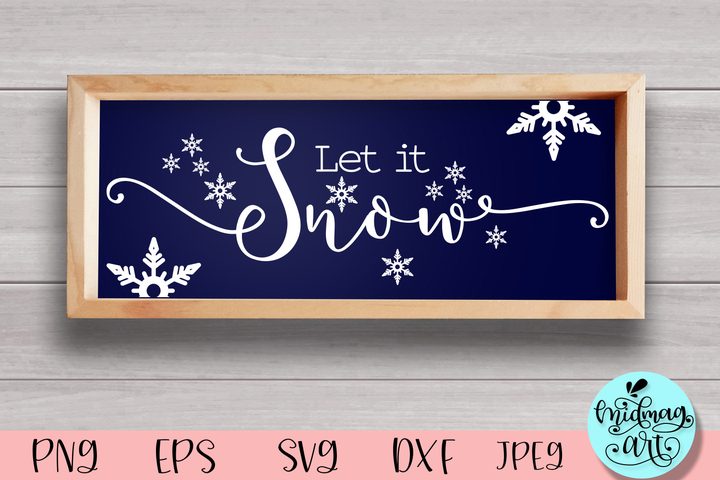 Let It Snow Wood Sign Svg, Winter Svg