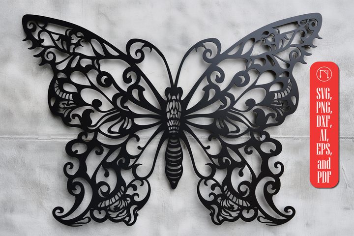 Mystical Butterfly Laser Cut Decor SVG