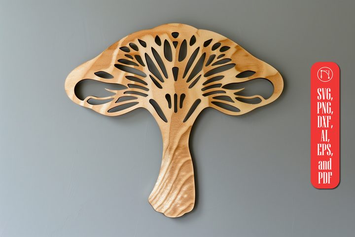 Mystical Mushroom Laser Cut Decor SVG