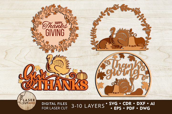 Thanksgiving Bundle Laser Cut Files