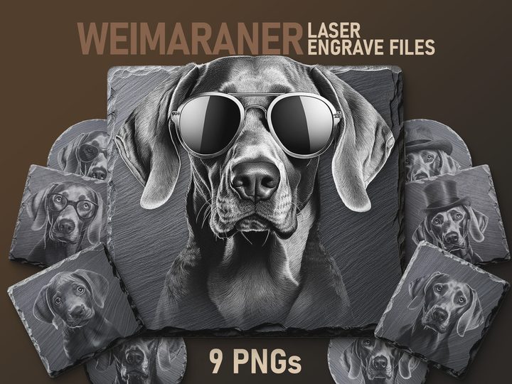 Weimaraner Laser Engraving Files - PNG
