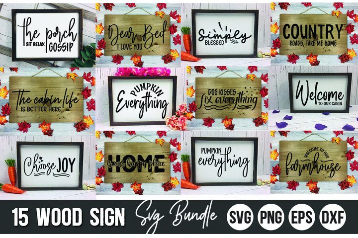 Wood Sign SVG Bundle
